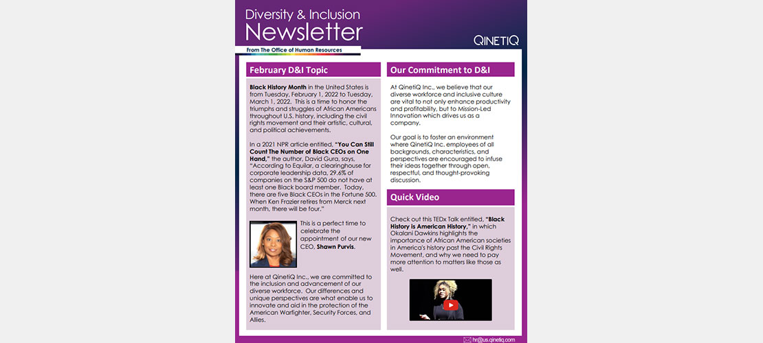 Diversity and Inclusion newsletter