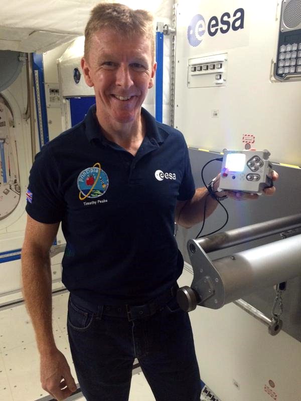 Tim Peake with AstroPi