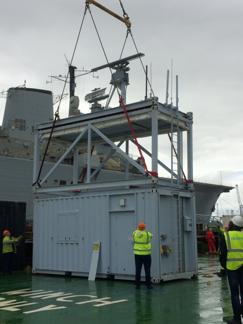 ACER Command and Control System being lifted onto Northern River vessel