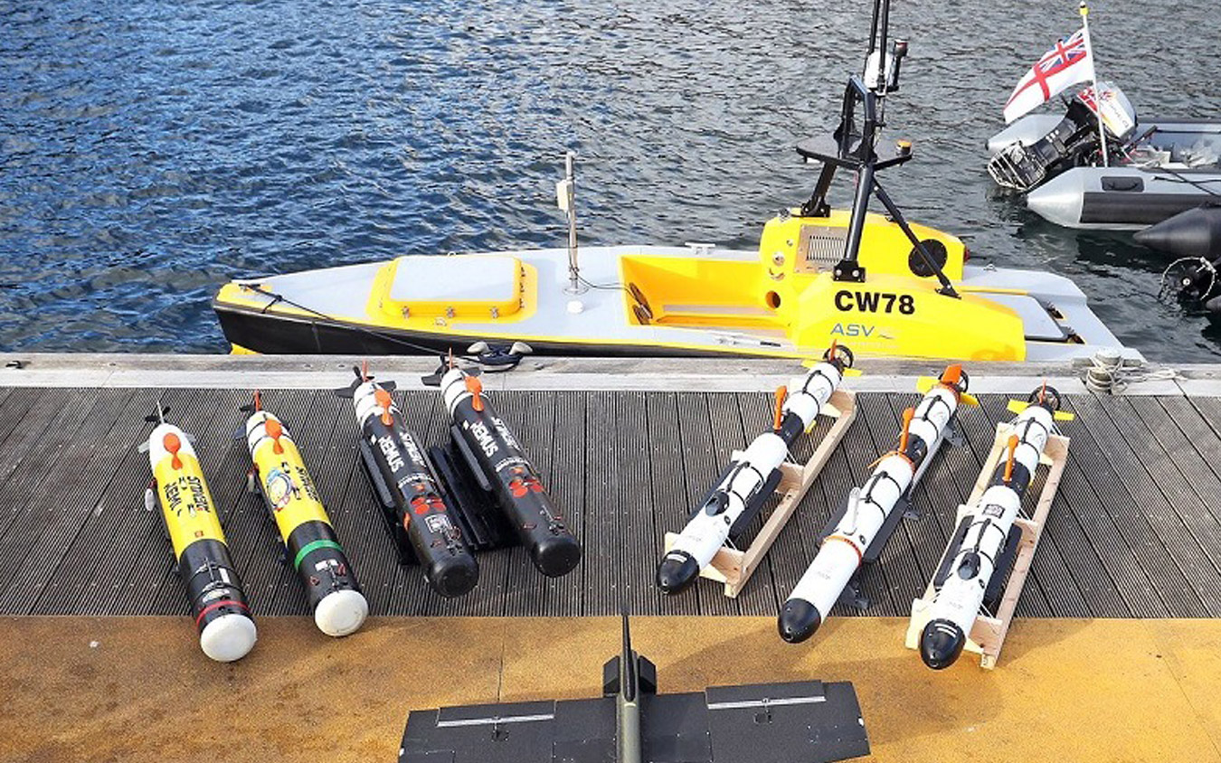 Record broken with 10 vehicles in an air, surface and underwater squad to defeat mines