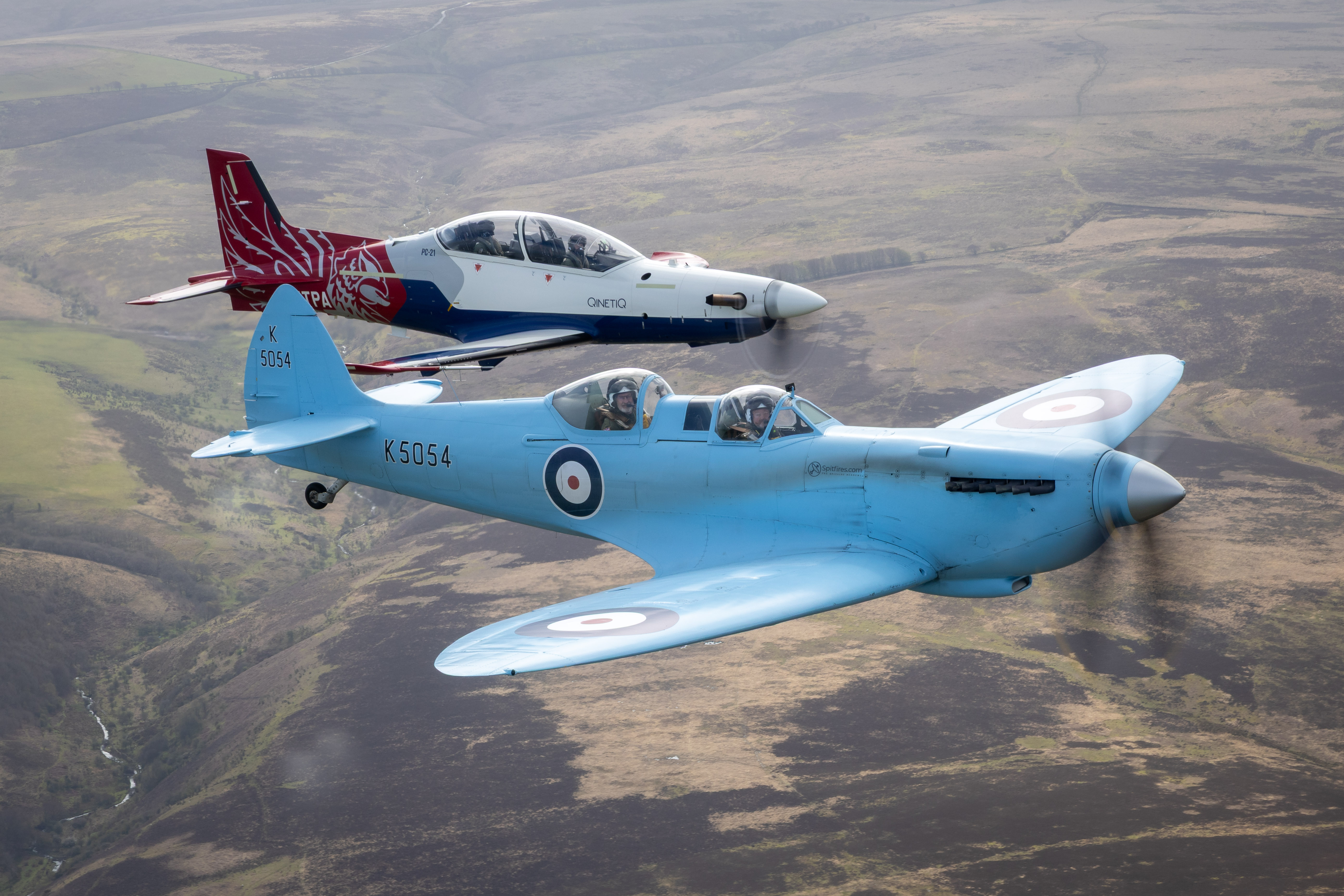 QinetiQ aerial tribute to iconic Spitfire