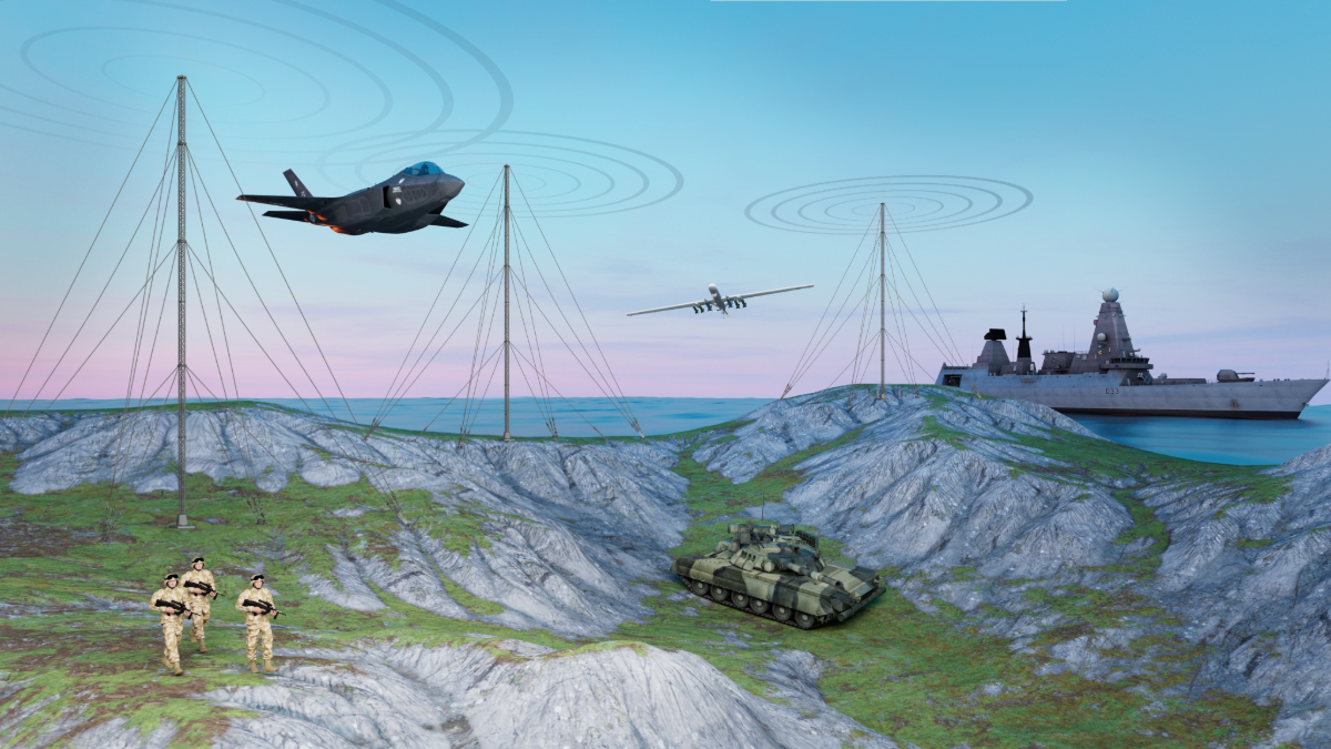 A plane, tank and ship use satellite navigation signals 