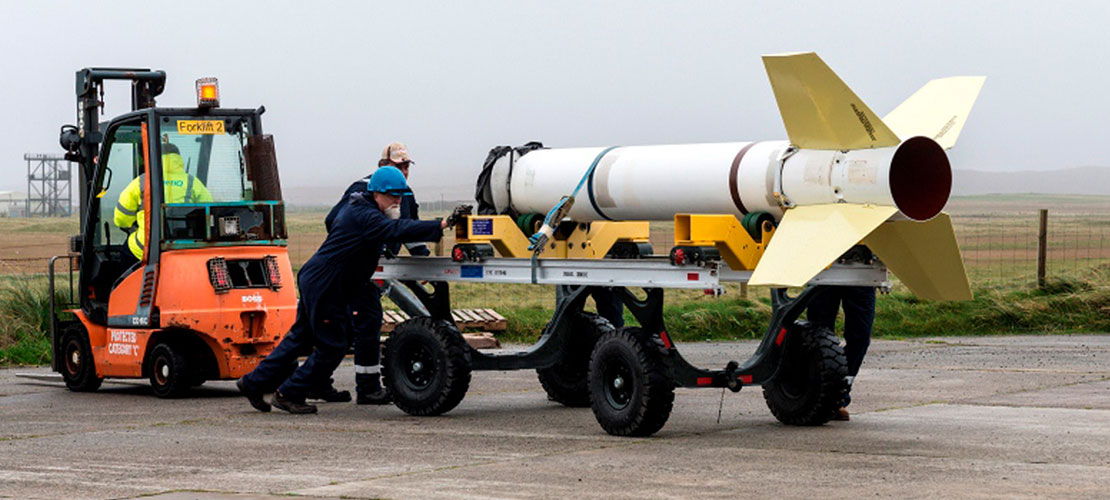 A target being moved at the At Sea Demonstration 2015 (ASD15) at the MOD Hebrides Range