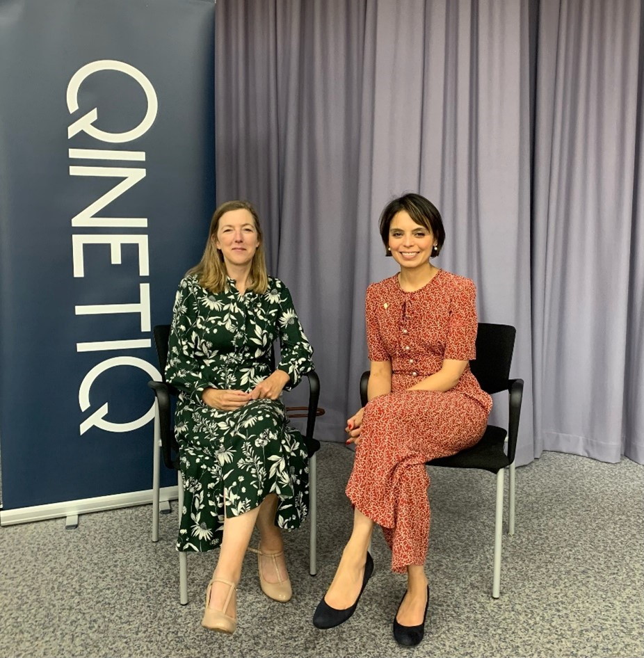 Dr Emma Egging OBE, CEO of the Jon Egging Trust (JET), with Dr Sam Healy.