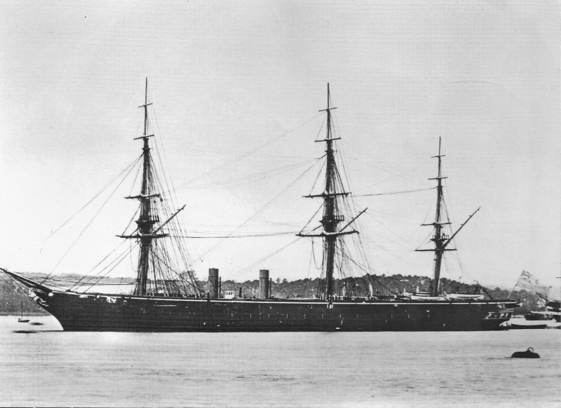 HMS Warrior at Plymouth in the 1860s (Warrior Trust)